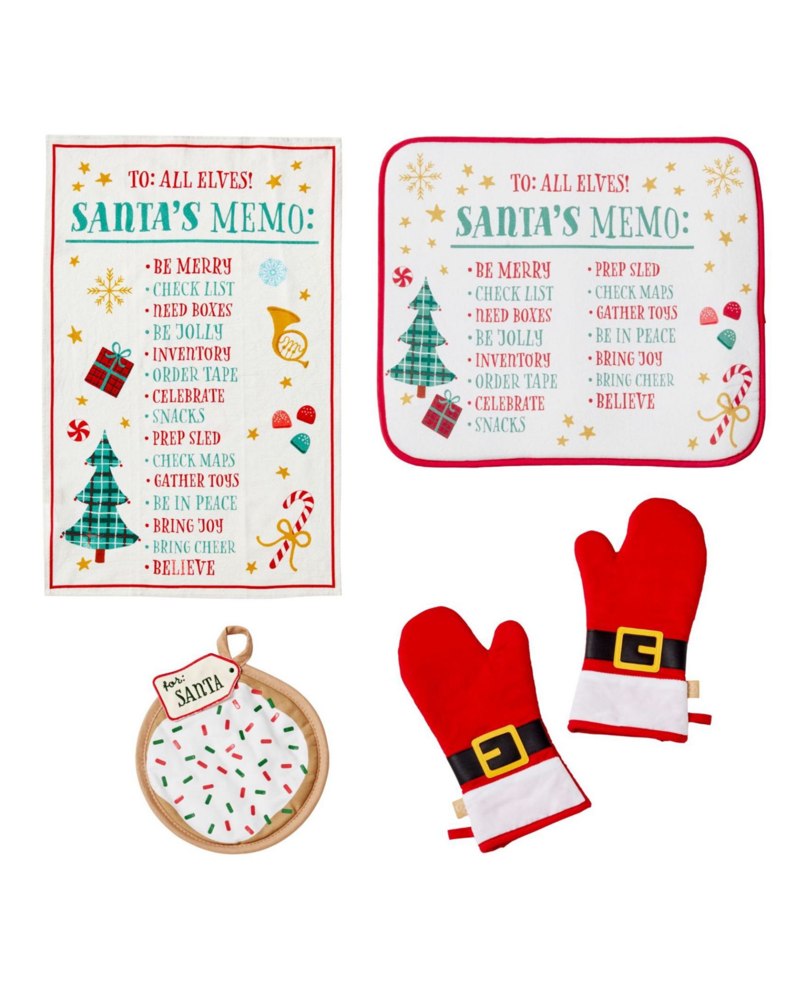 Lenox подарочный набор для кухни Santa's Coming, набор из 5 предметов