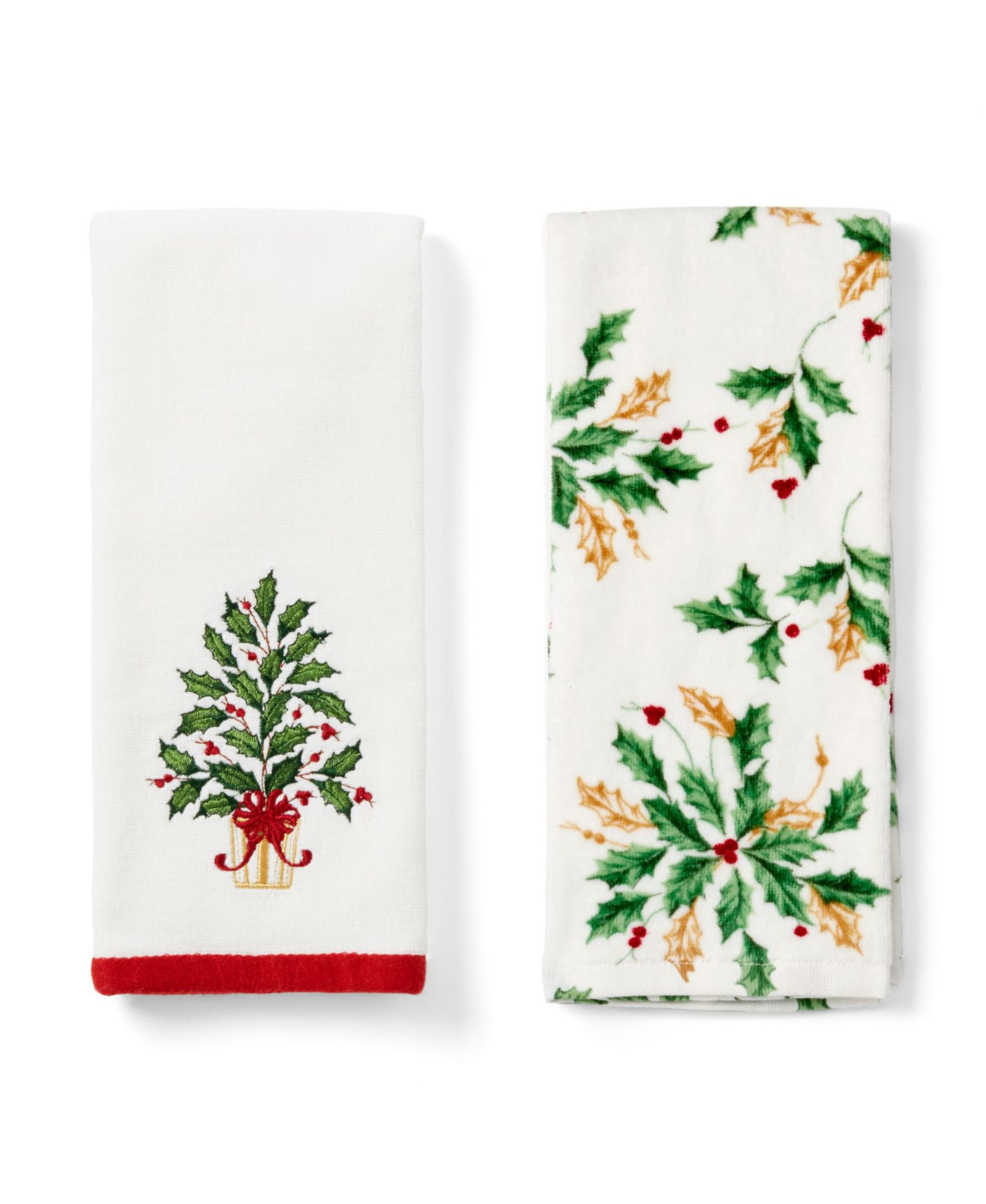 Lenox Holiday Tree Kitchen Towels, Set of 2