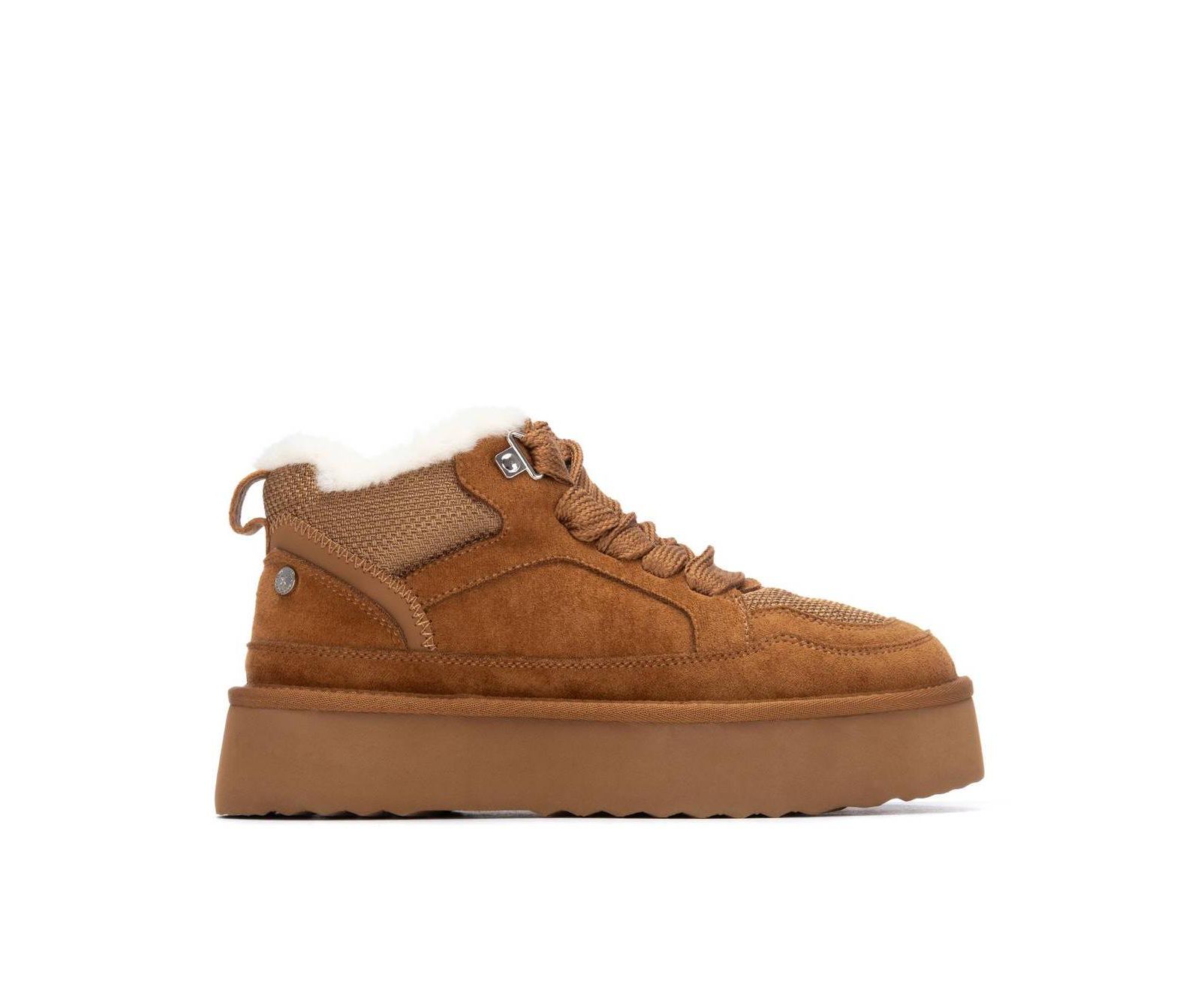 XTI Women's Casual Suede High Top Sneakers