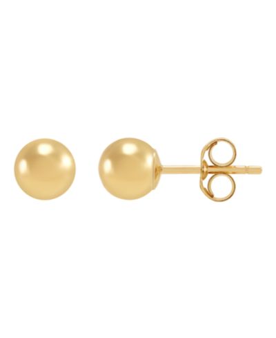 Серьги-гвоздики Ball Stud, 5mm, 10k желтое золото от Macy's
