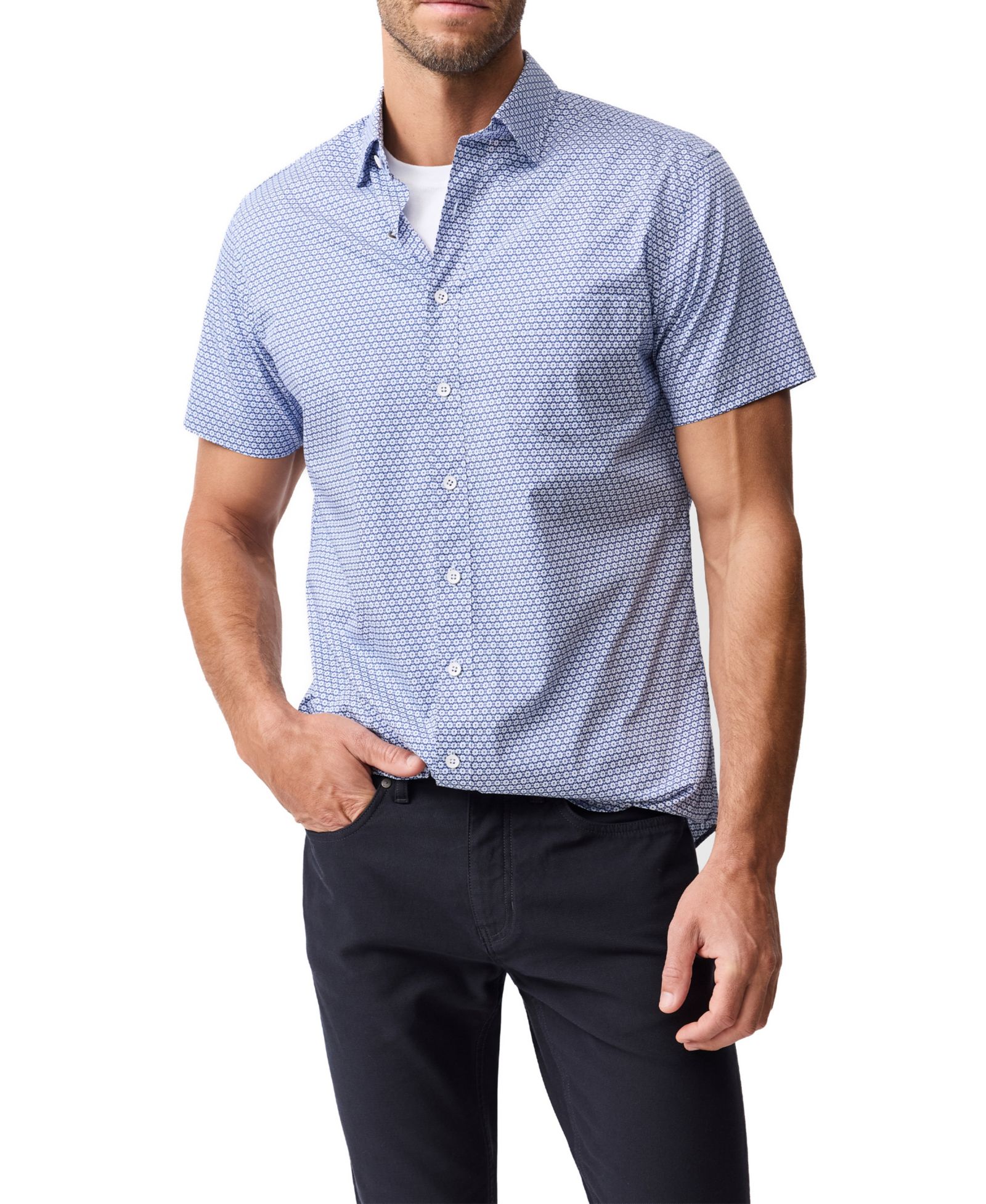 Rodd & Gunn Men's Short Sleeve Blumine Cotton Shirt