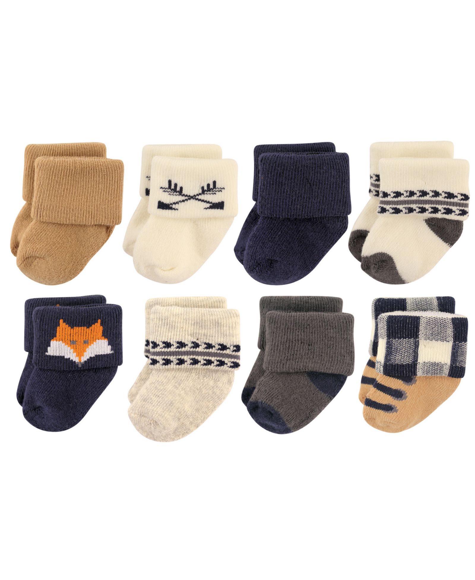 Hudson Baby Baby Boys Hudson Cushioned Terry 8-Pair Sock Set