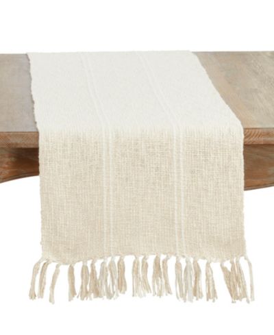 Saro Lifestyle Stitched Line Table Runner, 16" x 72"