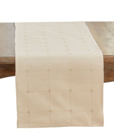 Saro Lifestyle Embroidered Table Runner, 16" x 70"