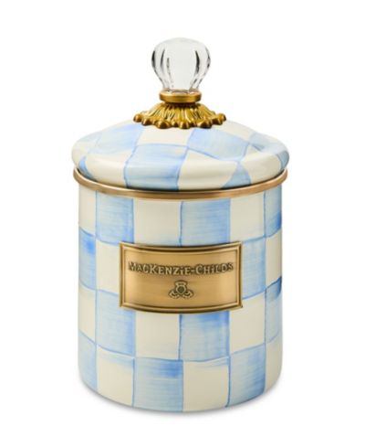 MacKenzie-Childs Sky Check Small Canister