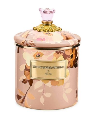 MacKenzie-Childs Wild Rose Mauve Small Canister