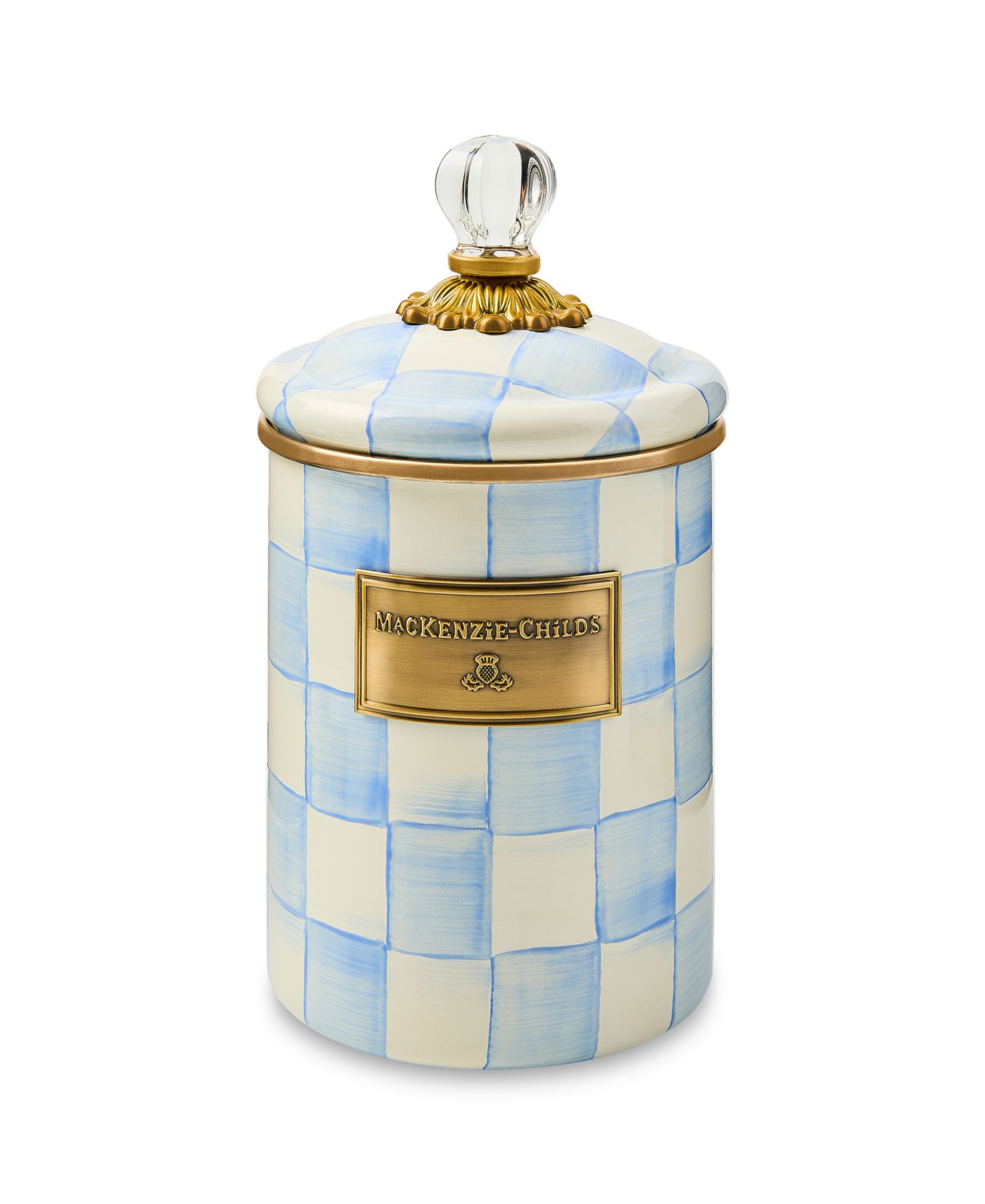 MacKenzie-Childs Sky Check Medium Canister банка