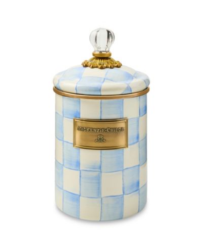 MacKenzie-Childs Sky Check Medium Canister