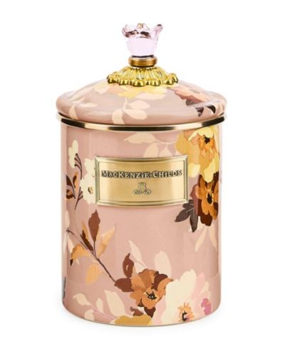 MacKenzie-Childs Wild Rose Mauve Medium Canister