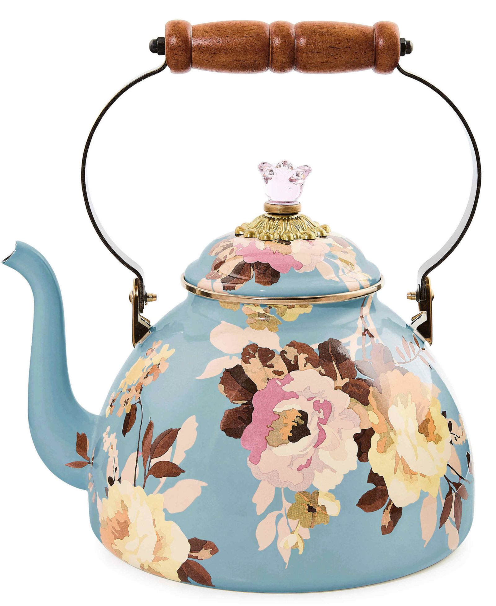 MacKenzie-Childs Чайник Wild Rose Slate 3-Quart