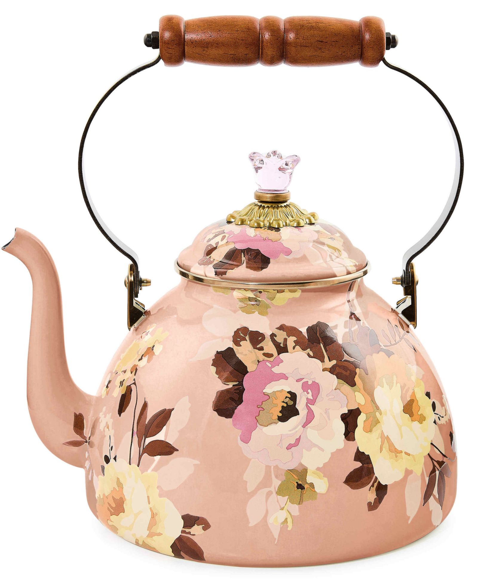 MacKenzie-Childs чайник Wild Rose Mauve 3-Quart