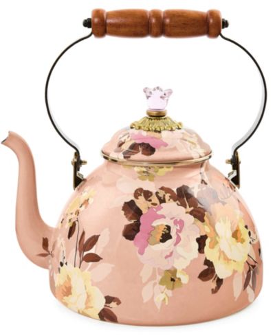 MacKenzie-Childs чайник Wild Rose Mauve 3-Quart