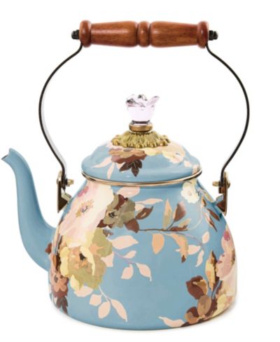 Чайник MacKenzie-Childs Wild Rose Slate 2-Quart