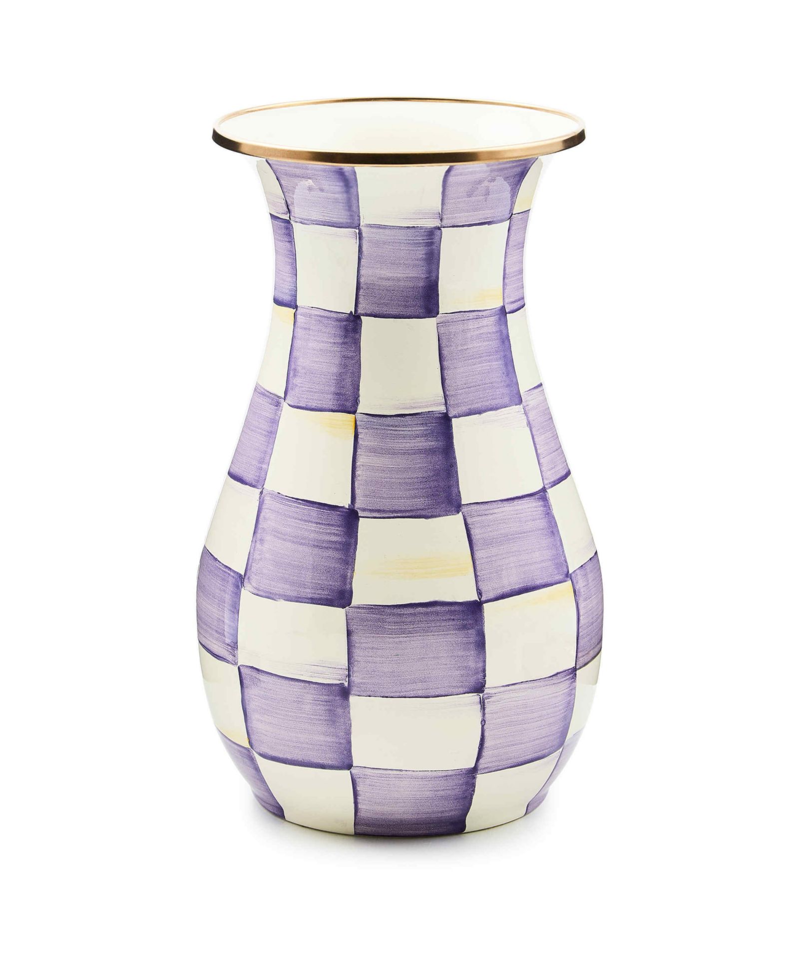 Ваза ручной работы MacKenzie-Childs Violet Check Tall
