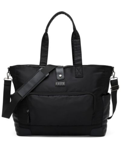 Elle Voyage 14.5" Twill and Faux Leather Weekender Tote Bag