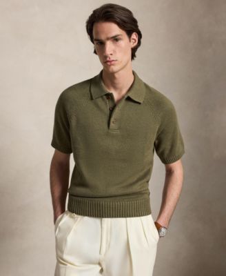 Мужской хлопковый поло-свитер Polo Ralph Lauren Thick-Gauge