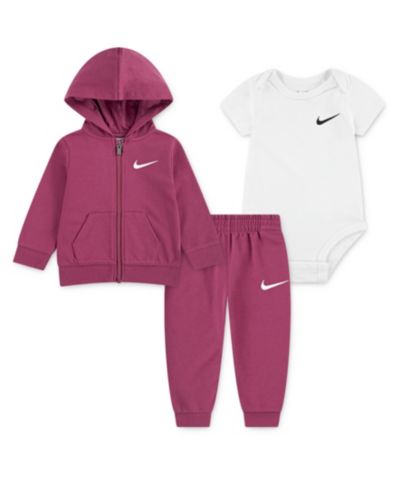 Nike Baby Boys' or Girls' Bodysuit, Hoodie, and Pants, 3-Piece Set