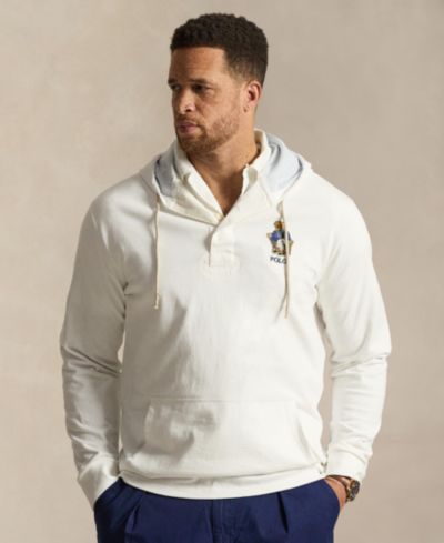 Мужское худи Polo Ralph Lauren Classic-Fit с принтом Polo Bear из трикотажа