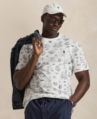 Polo Ralph Lauren Мужская джерси футболка Classic-Fit с морским принтом Big & Tall