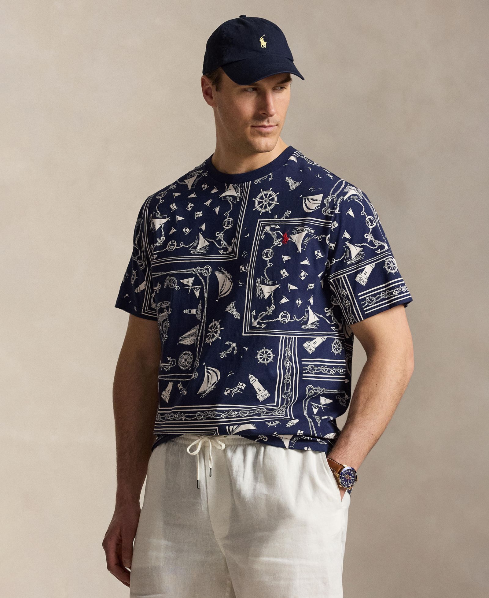 Мужская футболка Polo Ralph Lauren Big & Tall с принтом bandanna