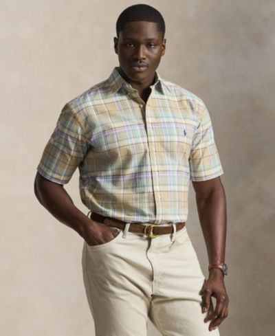 Мужская рубашка Polo Ralph Lauren в клетку Oxford Big and Tall
