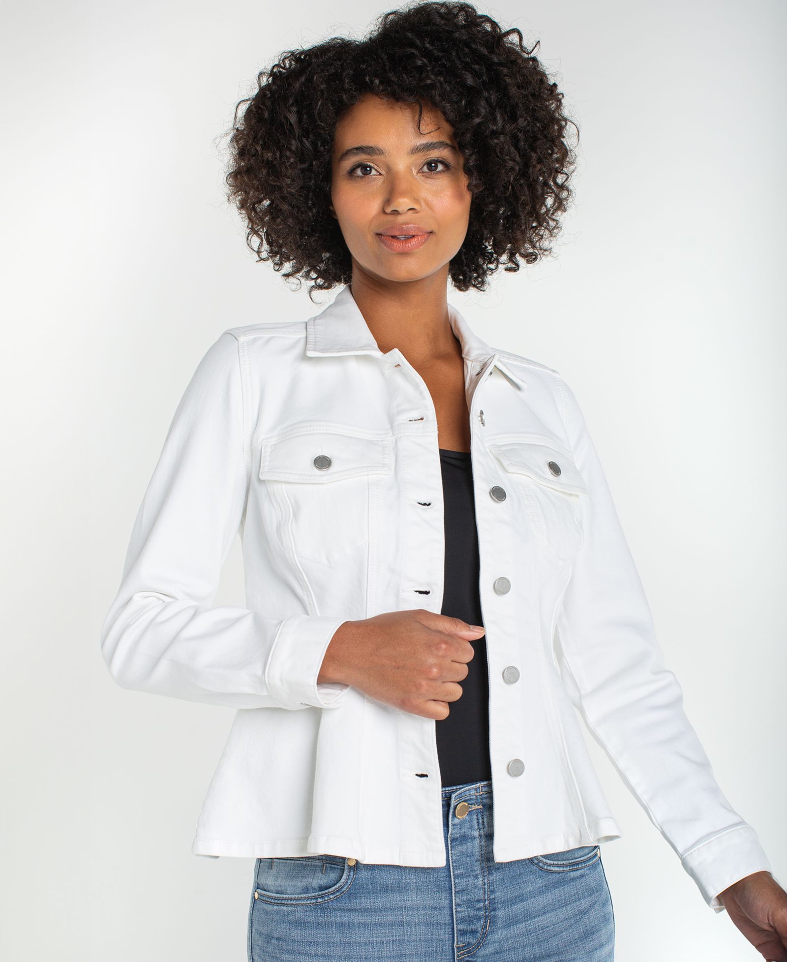 Liverpool Los Angeles Женский джинсовый жакет Trucker Fit and Flare