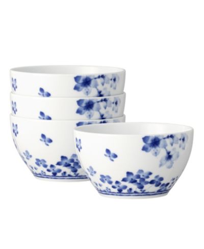 Noritake Bloomington Road Blue Set of 4 Mini Bowls, 4-1/4", 10 oz.