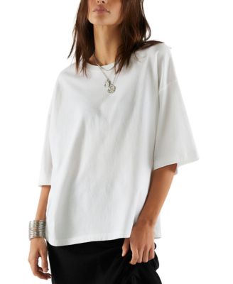 Free People Женская оверсайз футболка с круглым вырезом Perfect
