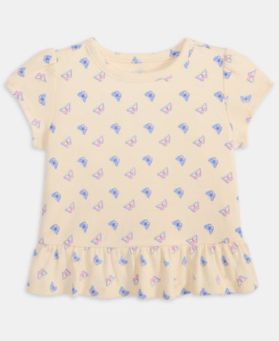 First Impressions Детская футболка Peplum Butterfly-Print Mix and Match