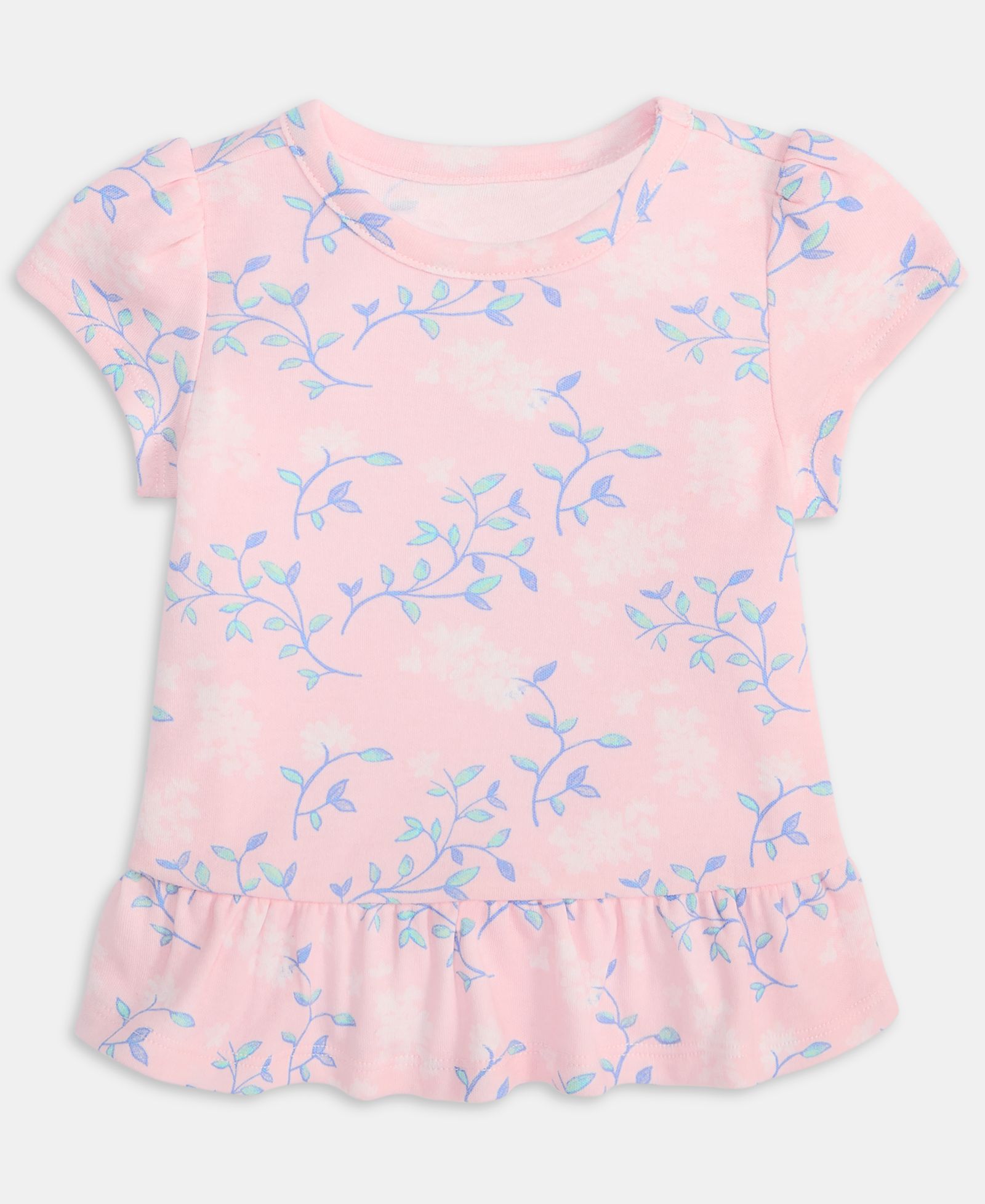 Детская футболка First Impressions Peplum с цветочным принтом, 2T-4T