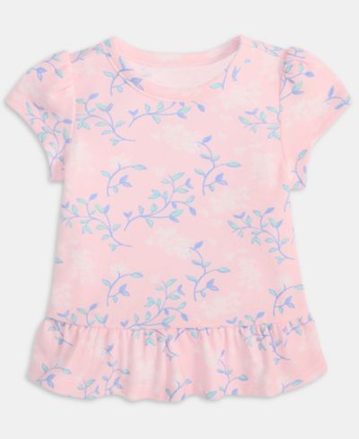 Детская футболка First Impressions Peplum с цветочным принтом, 2T-4T