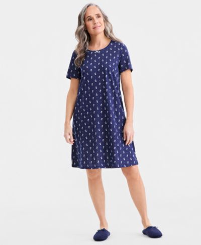Navy Floral Dot