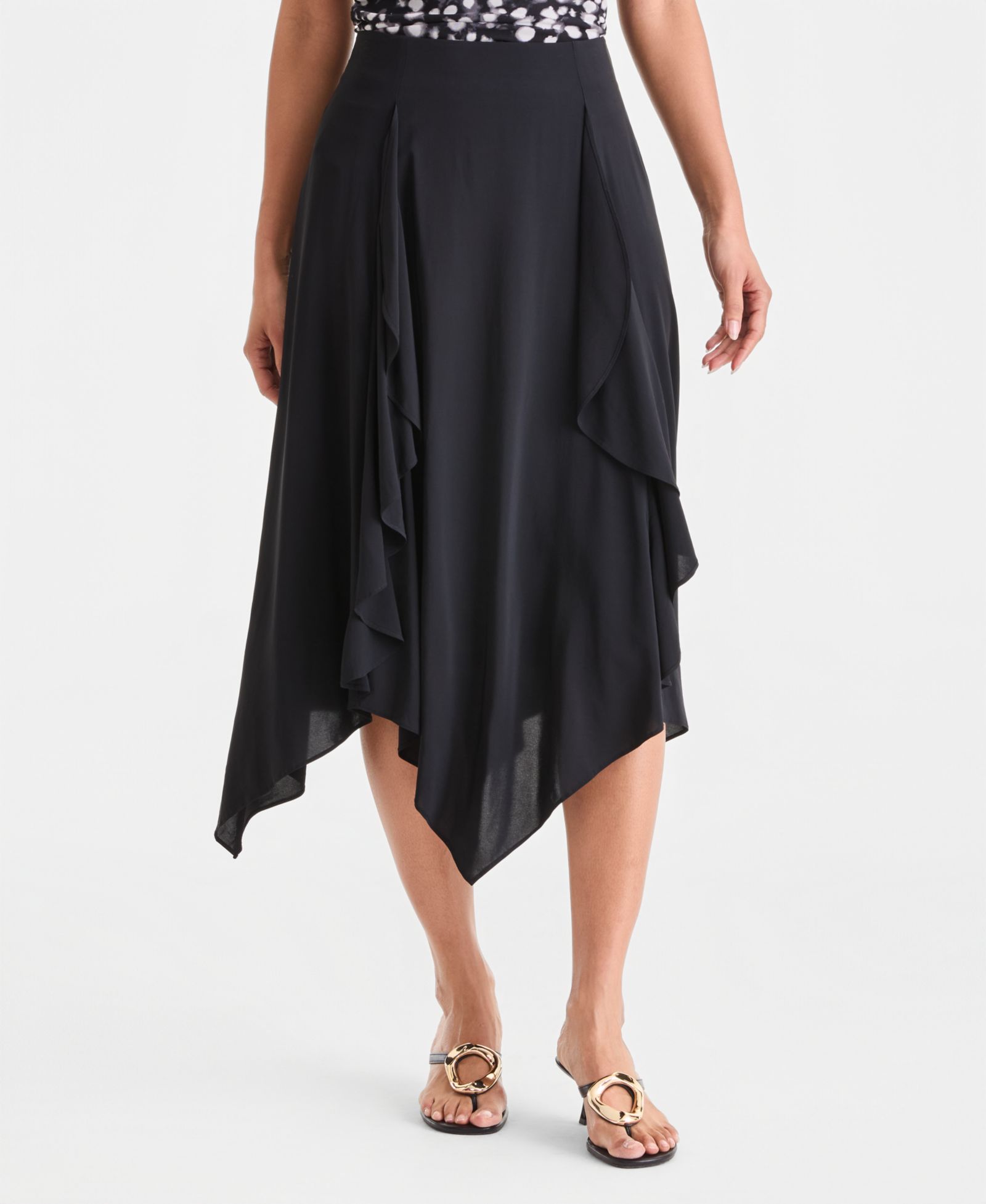 I.N.C. International Concepts Women's Asymmetric-Hem Midi Skirt, Macy's Exclusive