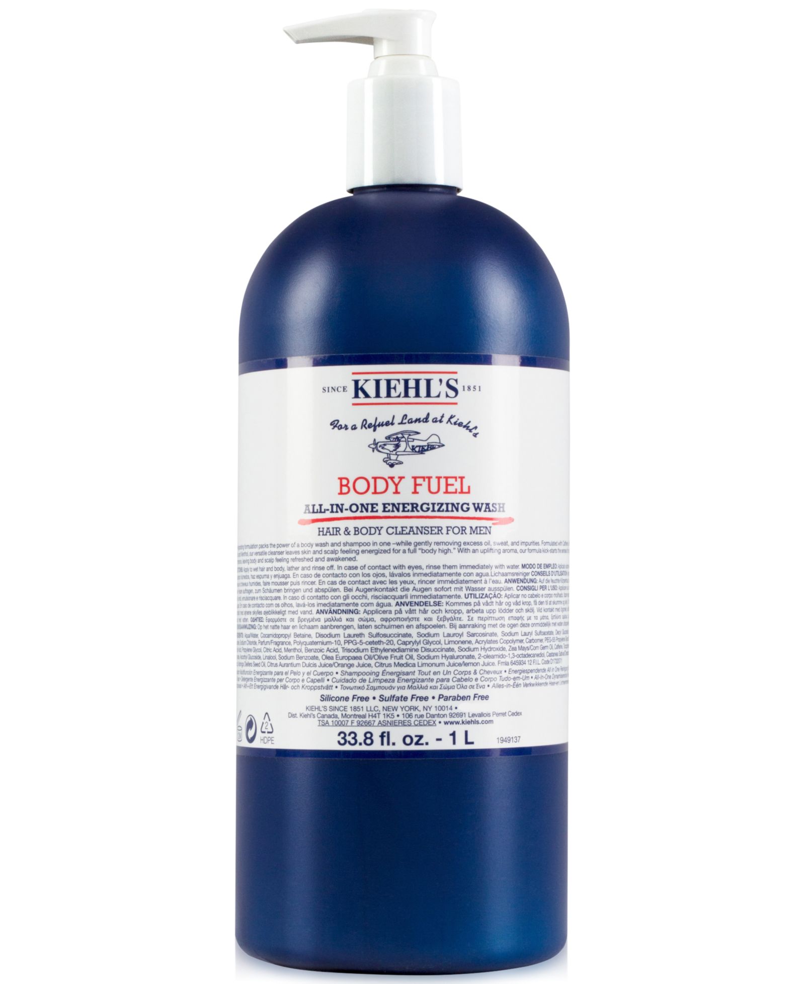 Очищающее средство для тела Kiehl's Since 1851 Body Fuel All-In-One Energizing Wash, 33.8 fl. oz.