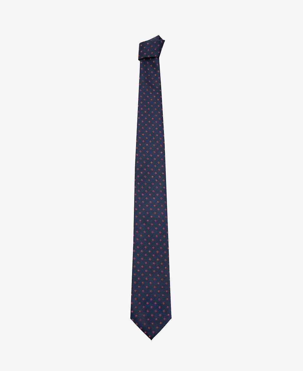 Мужской шелковый галстук MANGO Flower Patterned Silk Tie