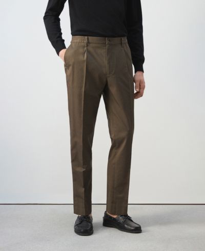 Mango Men's Regular-Fit Pleated Pants
