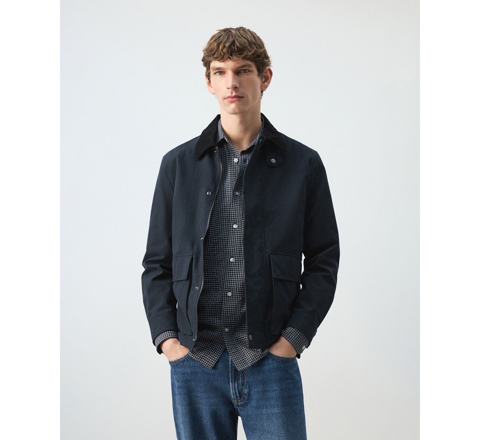 Мужская куртка Mango Corduroy Collar Water-Repellent