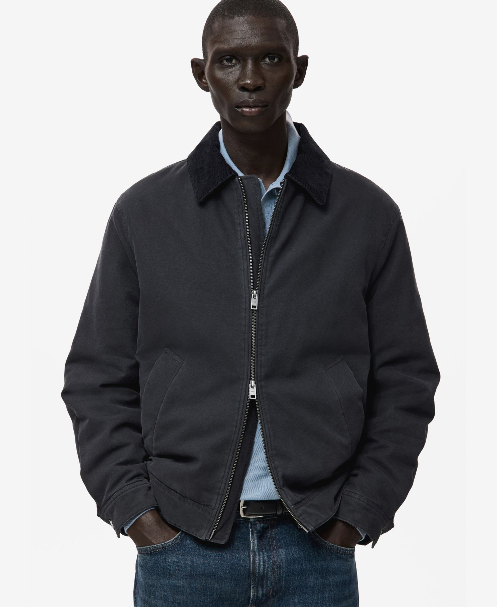 Мужская стеганая куртка Mango Men's Corduroy Collar Quilted