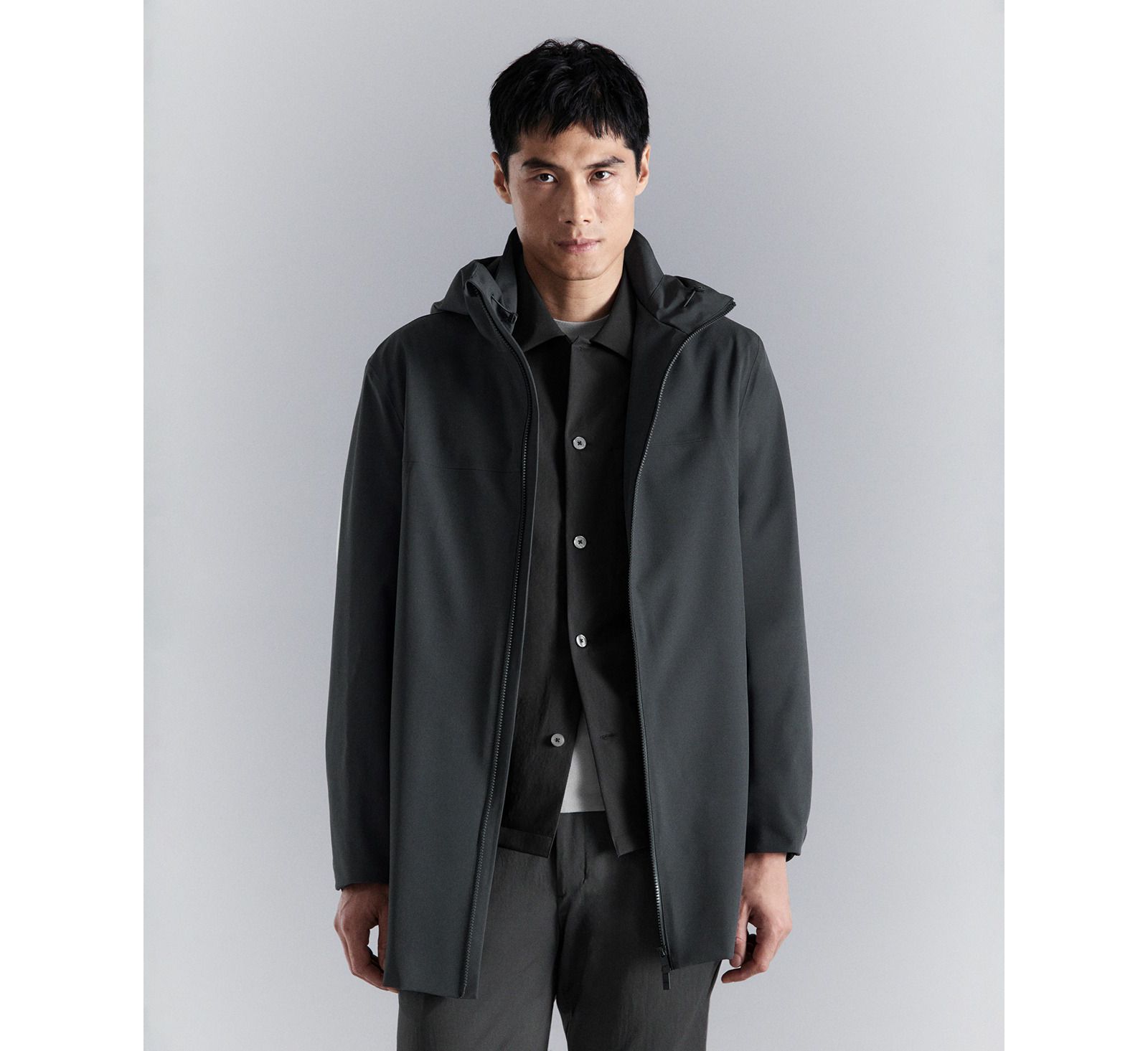 Mango Men's Pockets Water-Repellent Parka