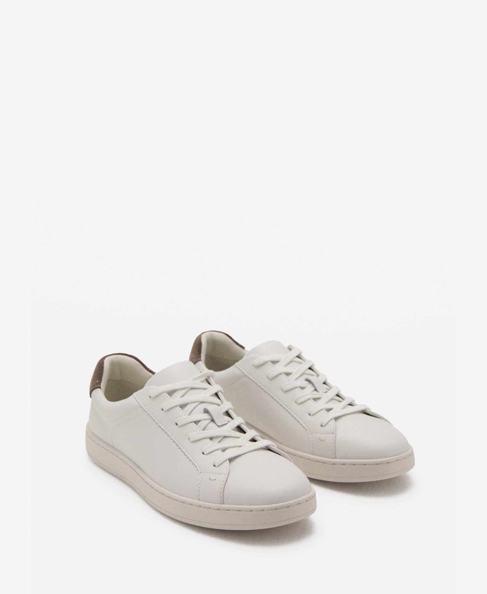 Mango Men's Contrasting Panel Leather Sneakers