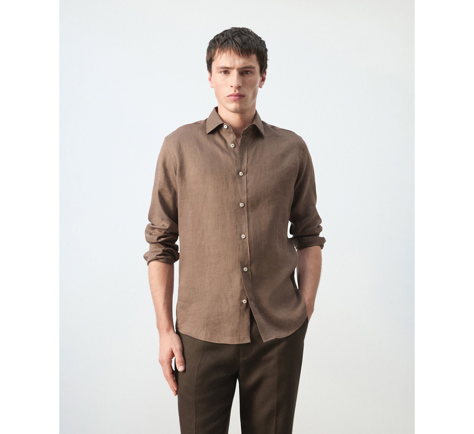 Mango Men's Regular-Fit Linen Shirt