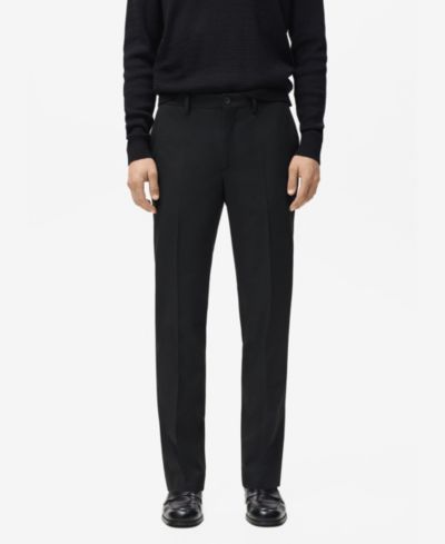 Mango Men's Pleated Slim-Fit Pants
