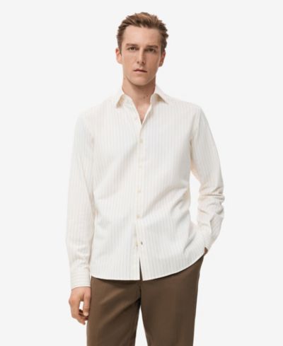 MANGO Мужская рубашка в полоску Cotton Regular-Fit