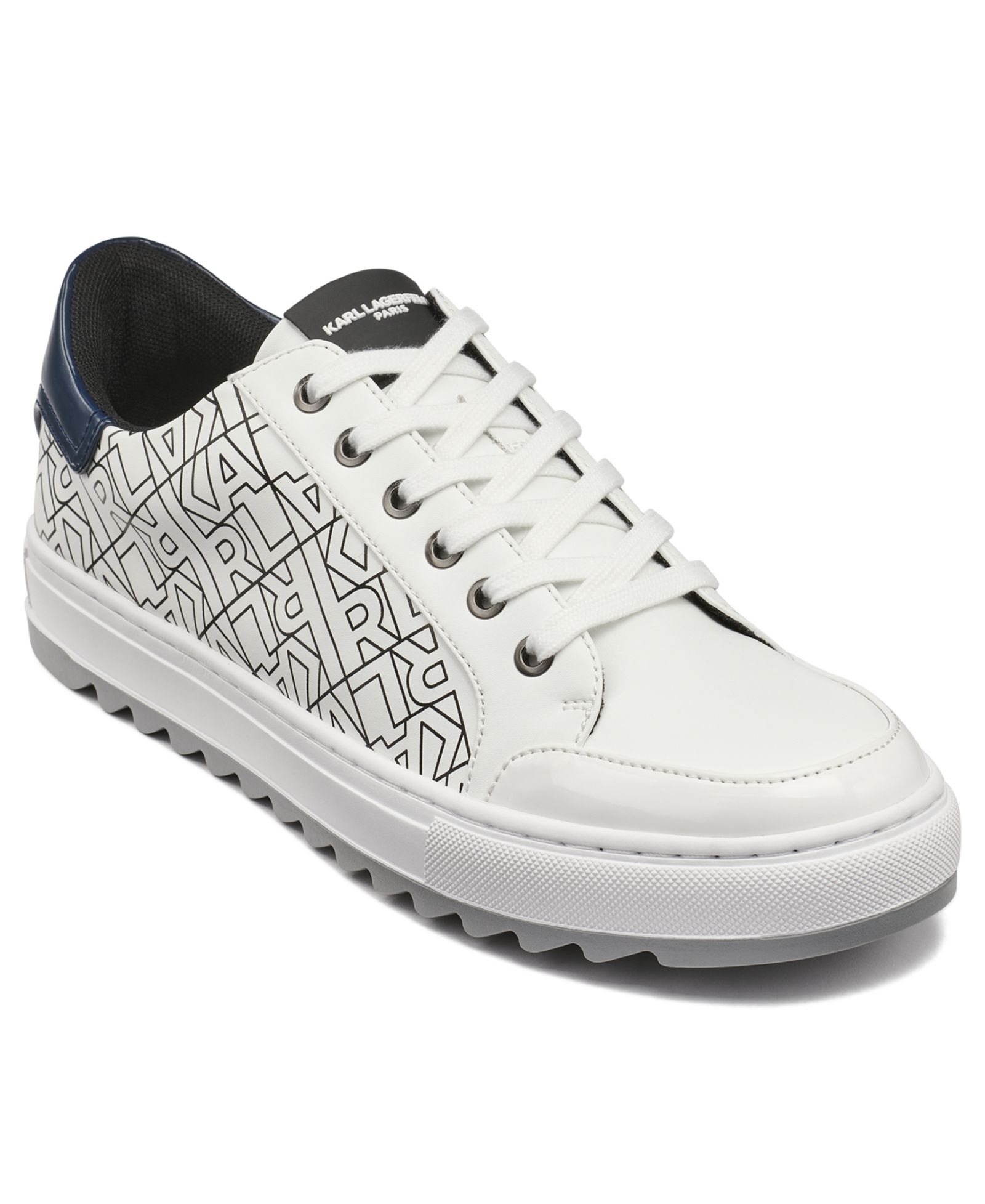KARL LAGERFELD PARIS Men's Leather Detailing Sneakers