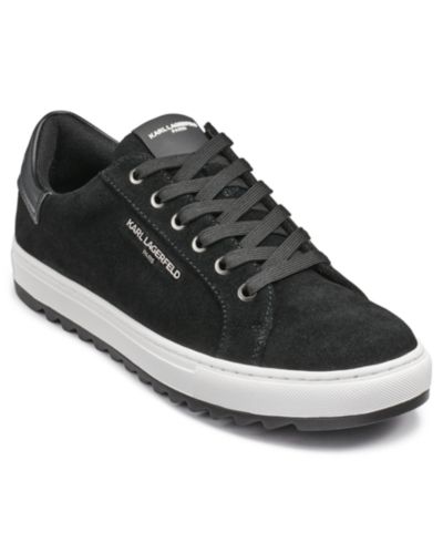 KARL LAGERFELD PARIS Men's Round Toe Lace-Up Sneakers