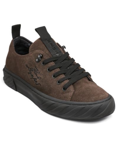 KARL LAGERFELD PARIS Men's Round Toe Low-Profile Sneakers