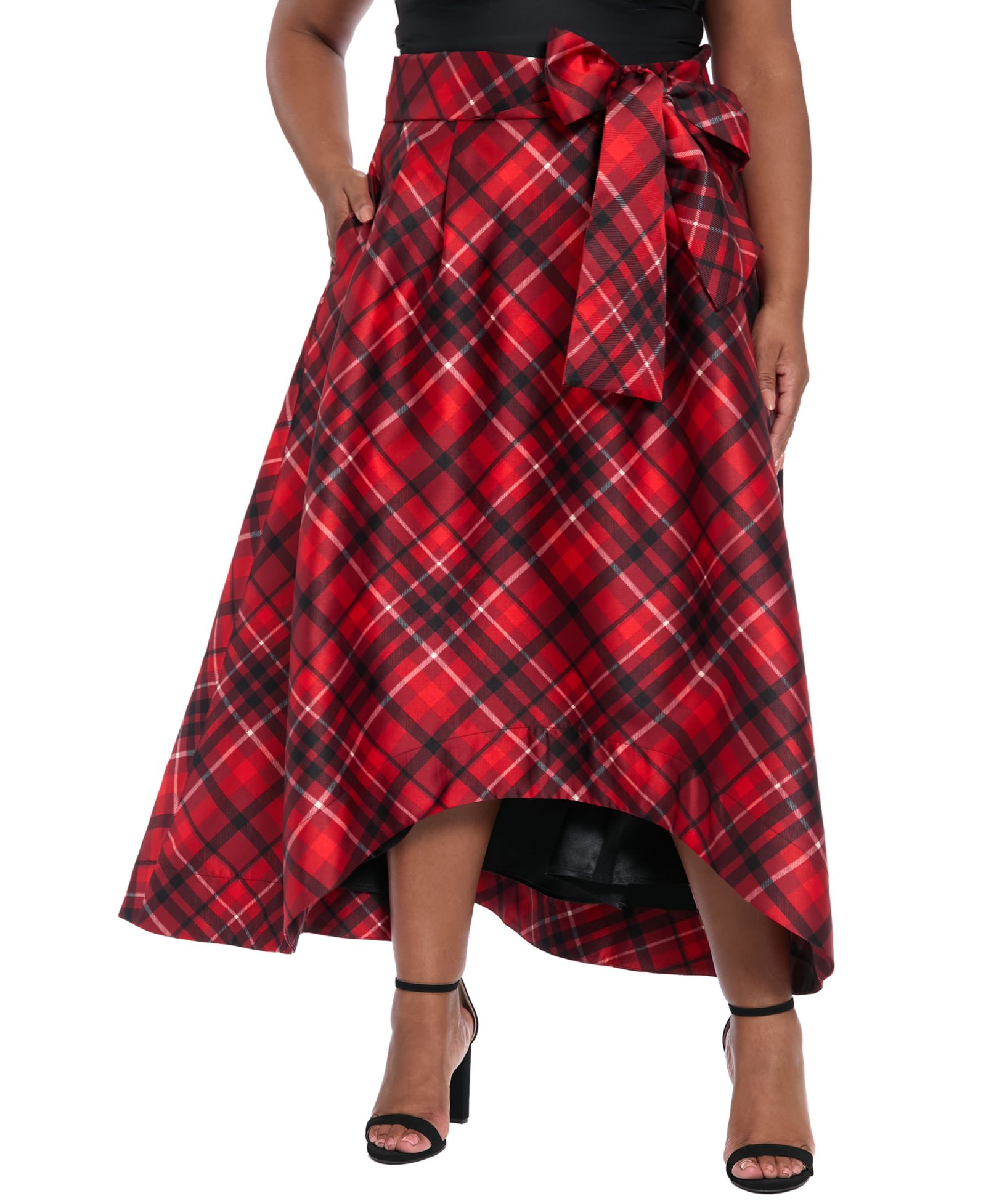Юбка Muse Plus Size High Low Plaid Ballgown