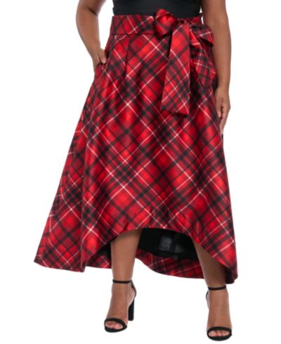 Юбка Muse Plus Size High Low Plaid Ballgown