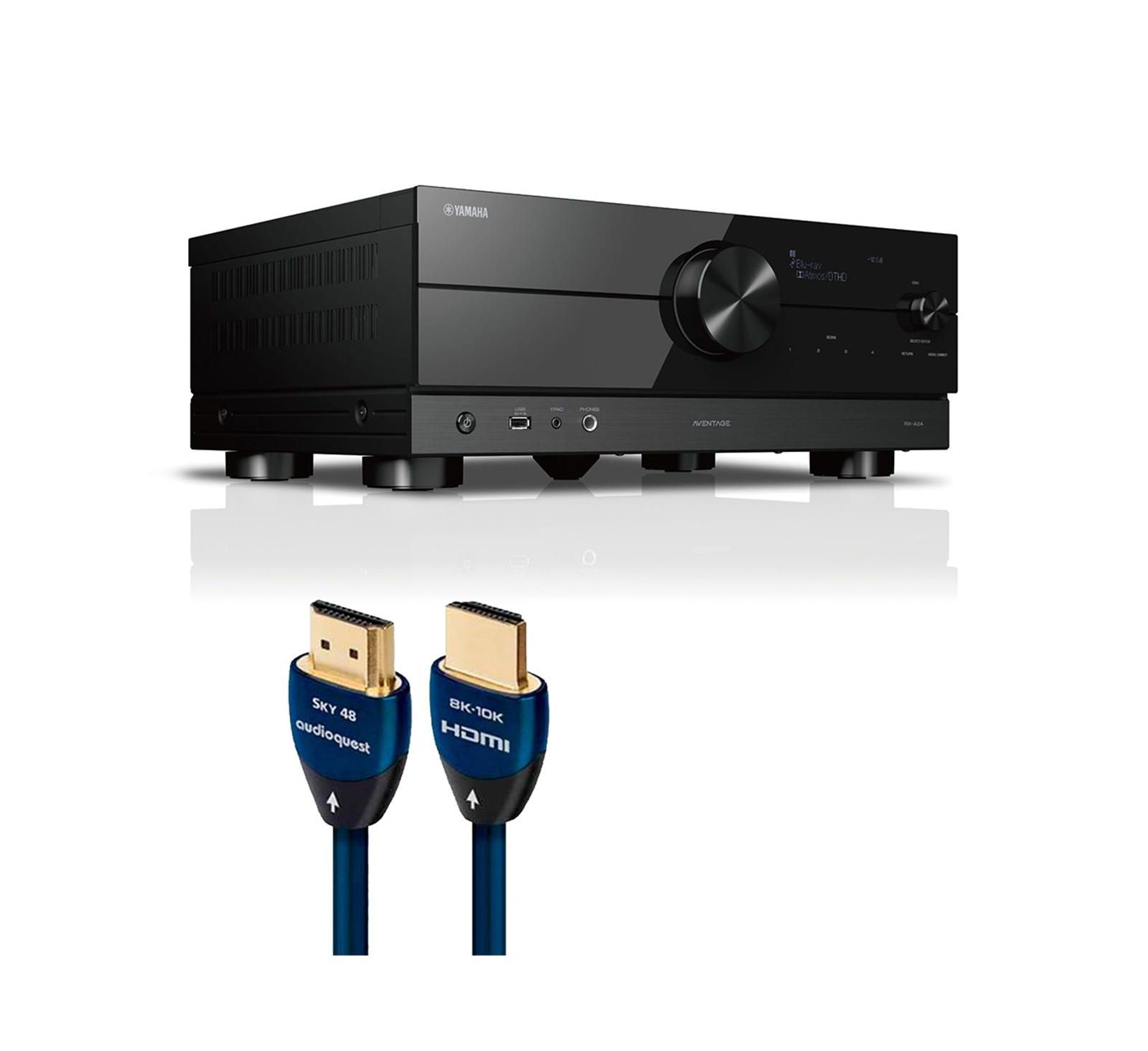 Yamaha RX-A2A AVENTAGE 7.2 Channel AV Receiver with AudioQuest SKY 3m HDMI Cable
