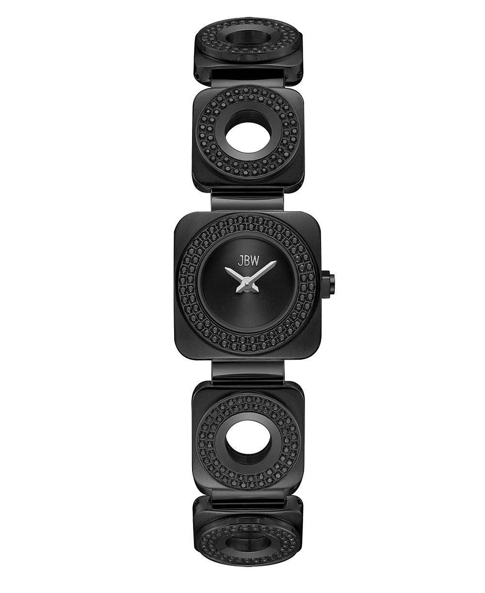 Jbw Women's Chasm Swiss Quartz Black Stainless Steel Watch 22mm